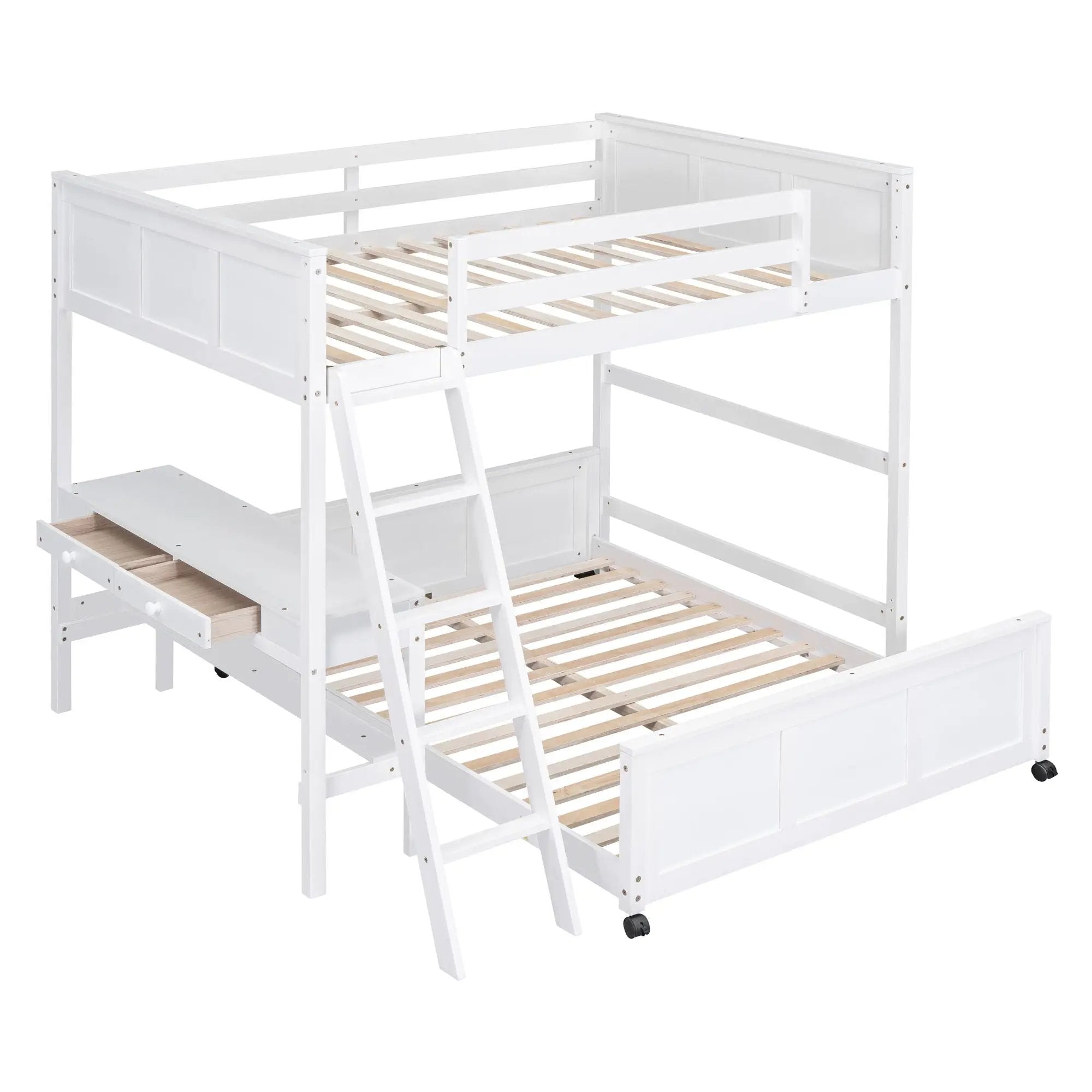 Full Over Full Bunk Bed With Desk by Unique Piece Furniture
