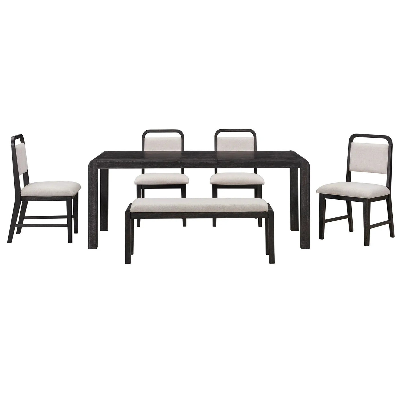 Extendable Dining Table Set With 4 Upholstered Chairs And 1 Bench by HouseOfZazla