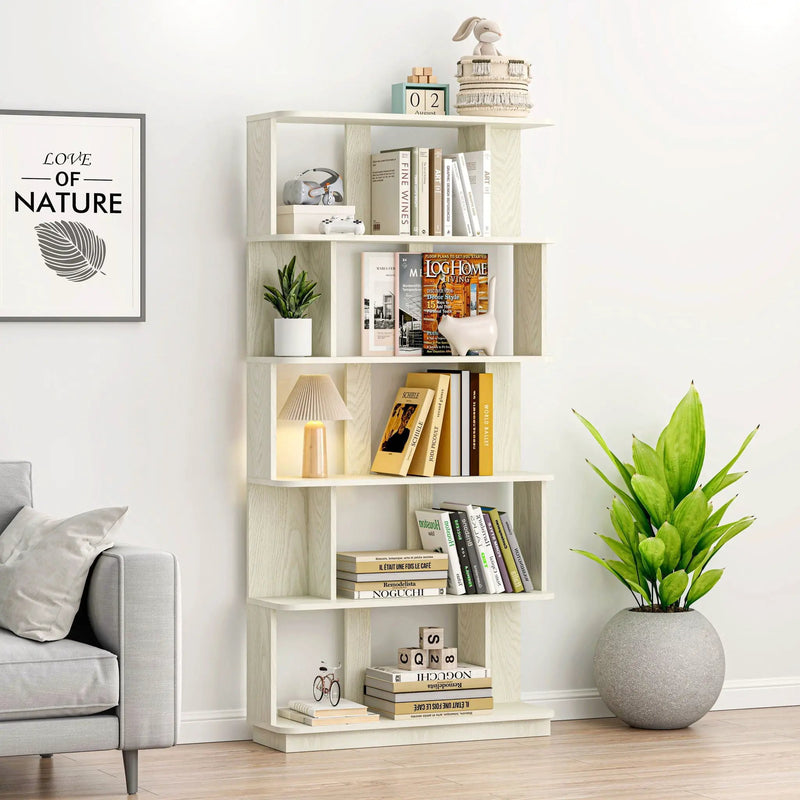 Modern 5 Tier Open Storage Bookcase by HouseOfZazla