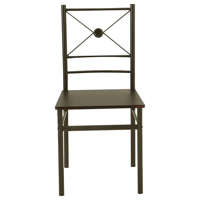 5 Piece Rectangle Dining Set With Tubing Base