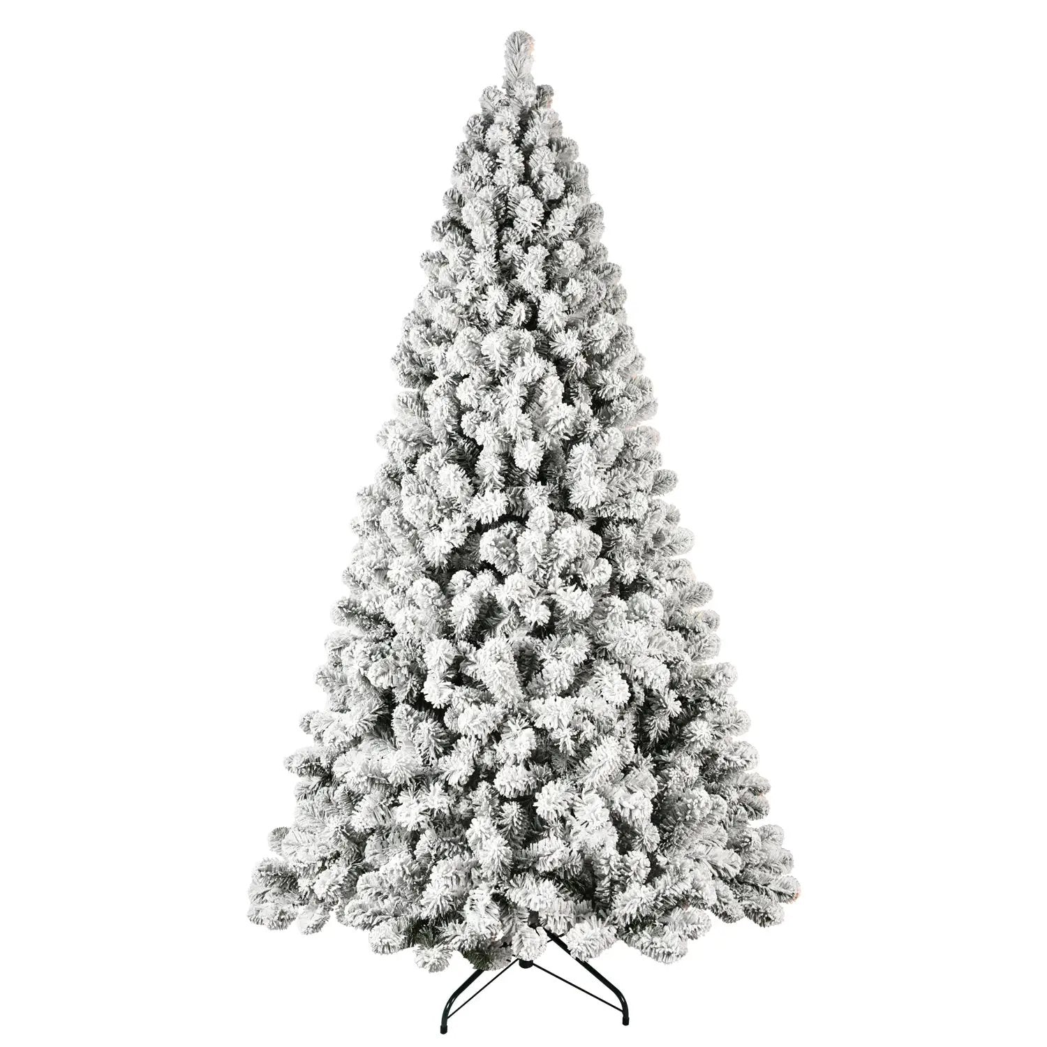 9-Foot Pre-Lit Snow-Flocked Christmas Tree by HouseOfZazla