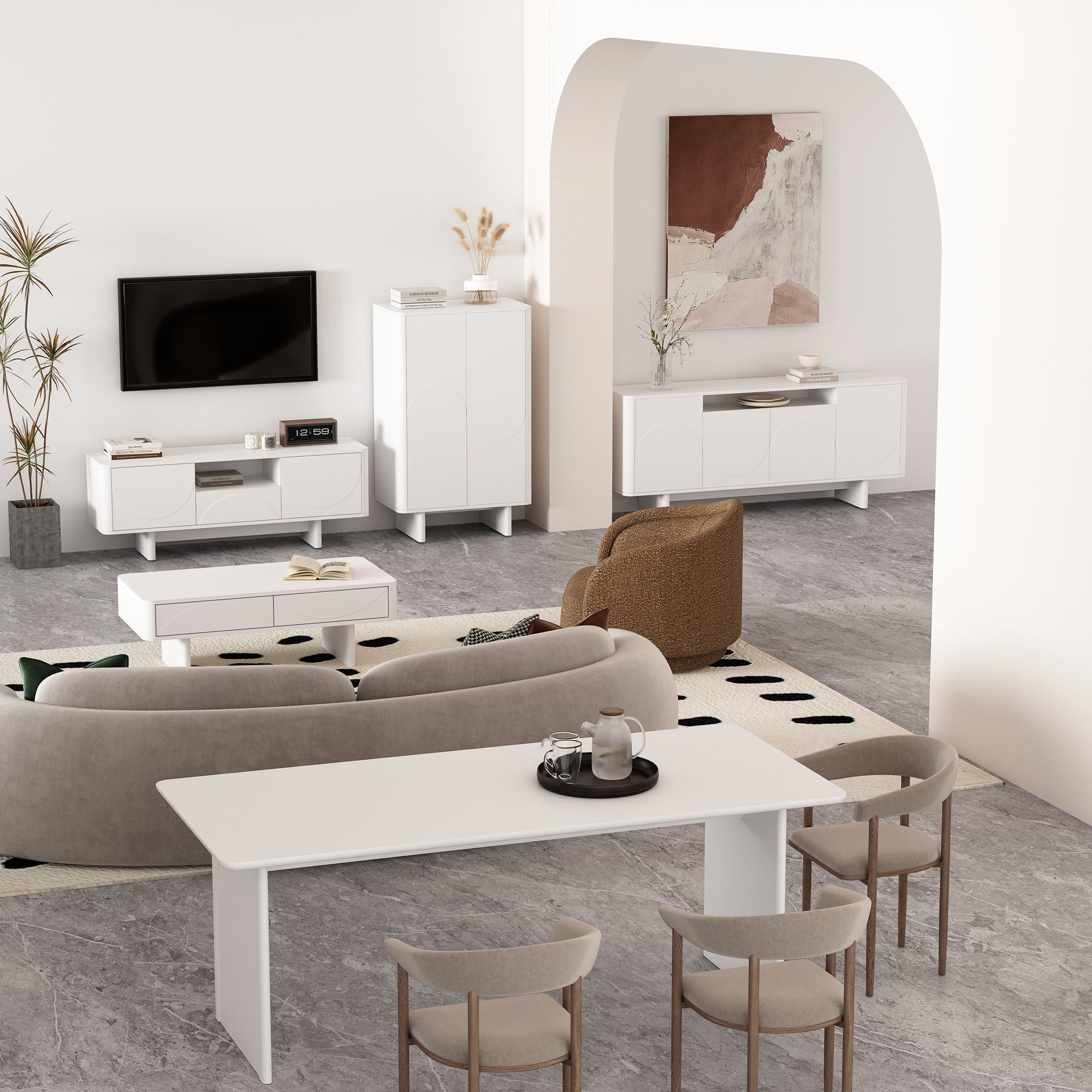 Ella - TV Stand With Adjustable Shelves by HouseOfZazla