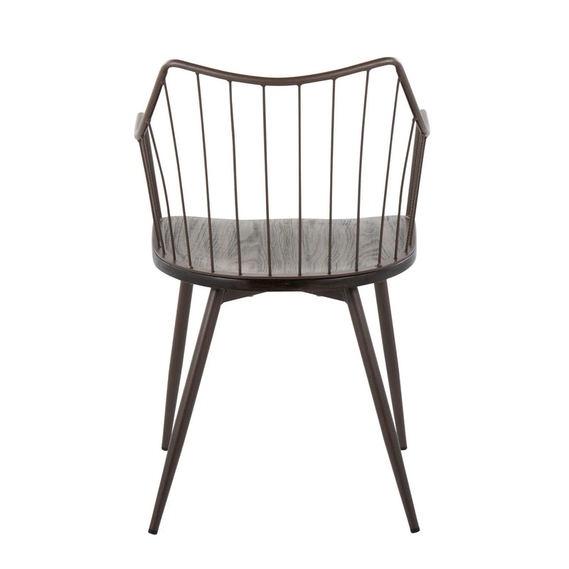 Winston - Farmhouse Style / Dining Chair - Brown / Dark Walnut by Unique Piece Furniture