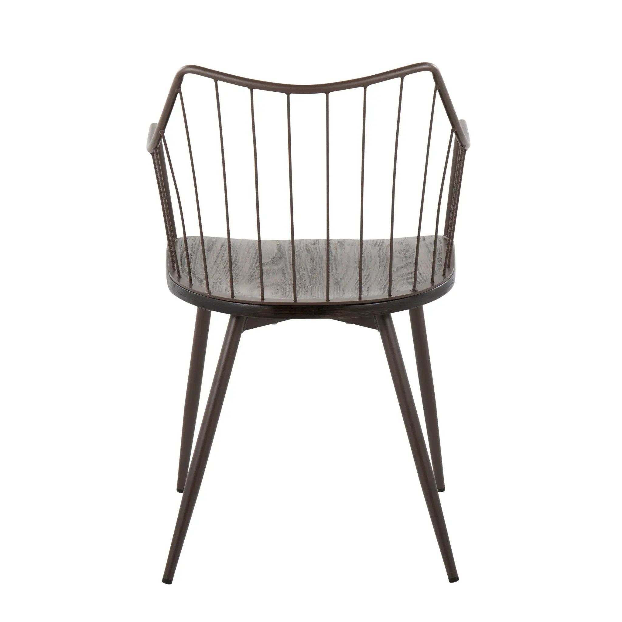 Winston - Farmhouse Style / Dining Chair - Brown / Dark Walnut by HouseOfZazla