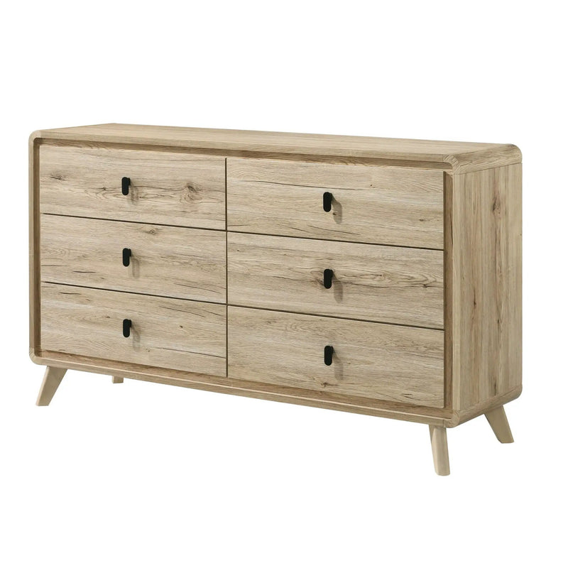 Dresser, 6 Drawers Storage - Beige by Unique Piece Furniture