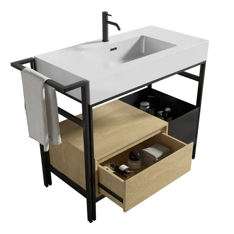 Forte 36" Industrial Style Bathroom Vanity by HouseOfZazla