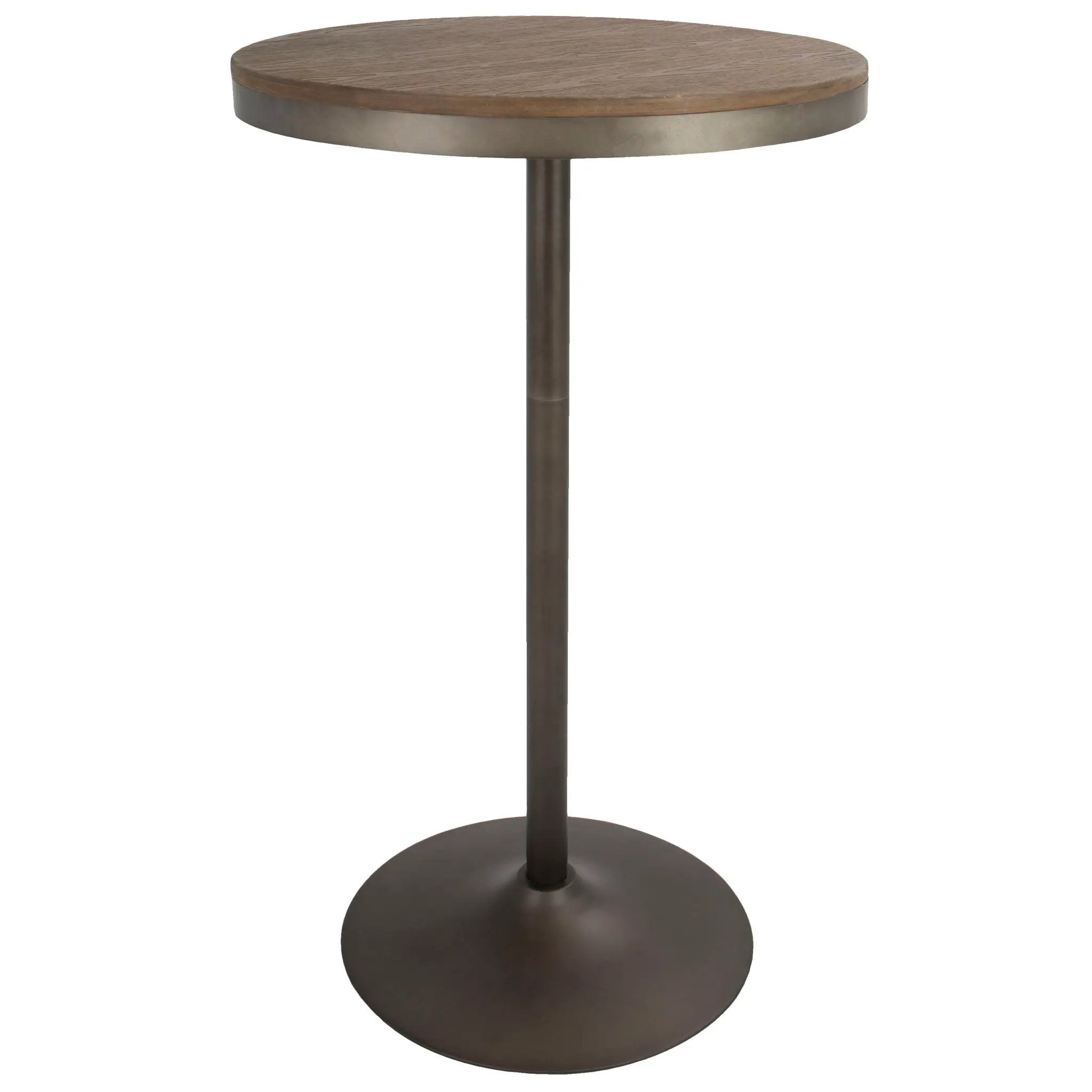 Dakota - Industrial Adjustable Bar / Dinette Table - Antique / Brown by Unique Piece Furniture