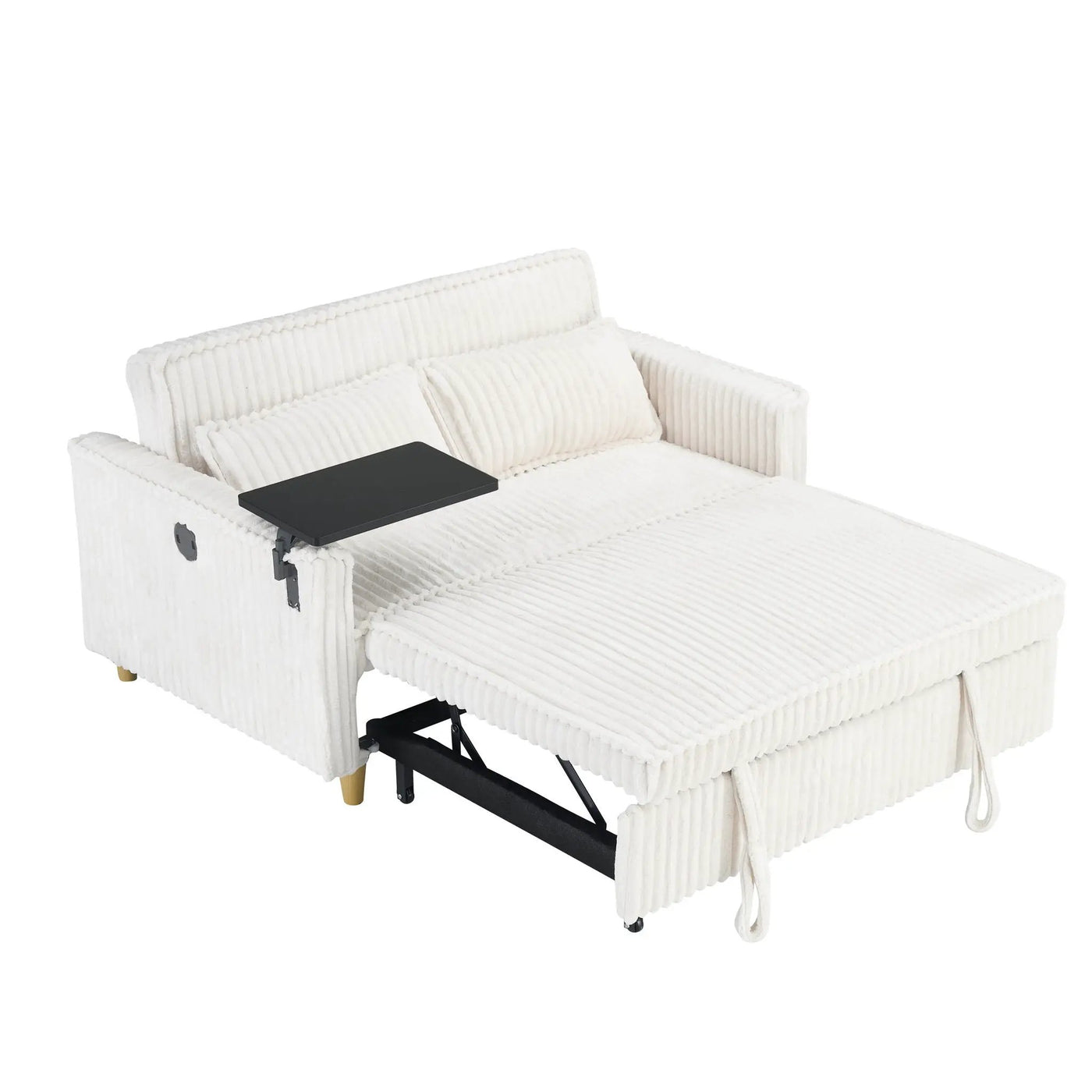 Pull Out Sofa With Movable Tabletop And USB Ports by Unique Piece Furniture