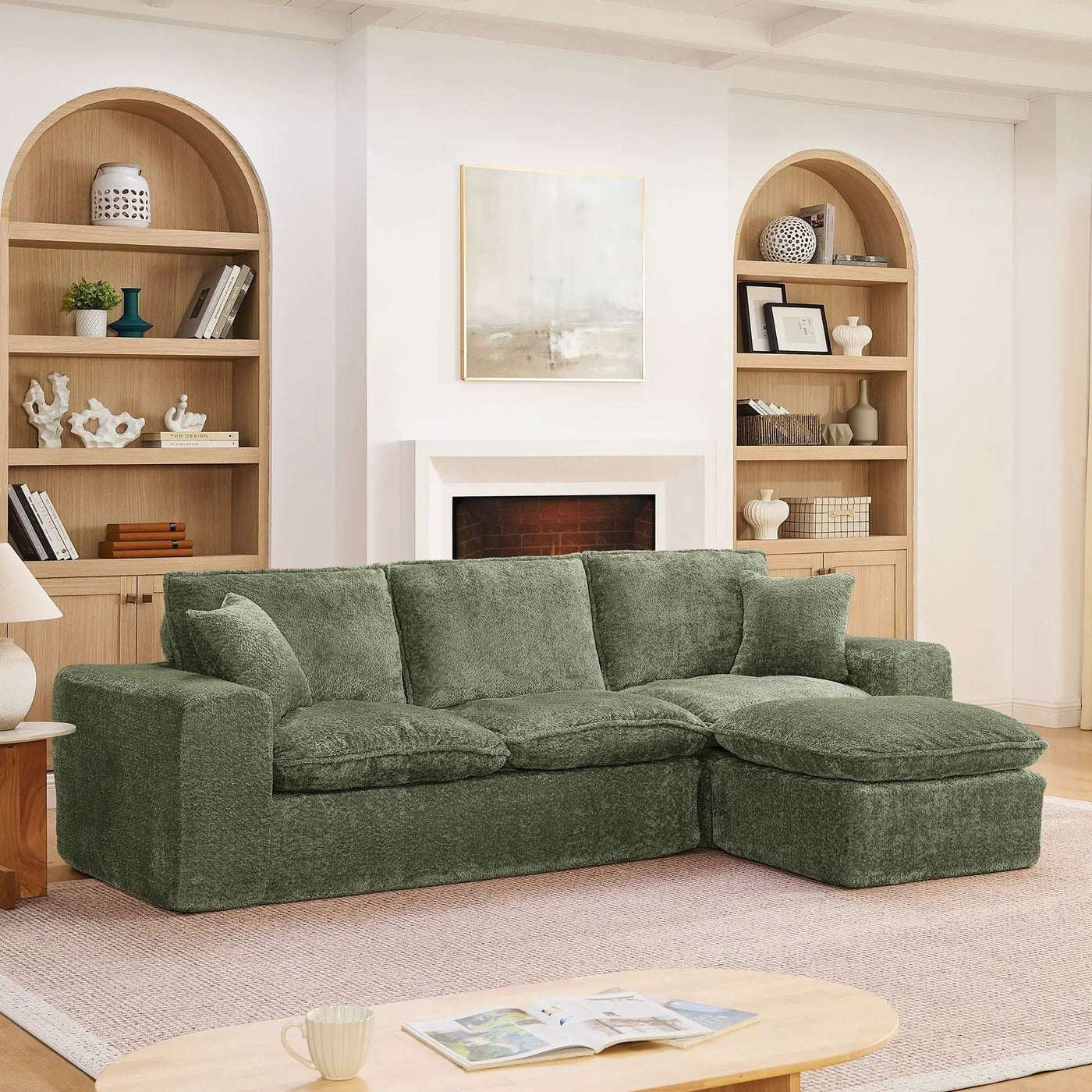 Sectional Sofa With Moveable Ottoman by Unique Piece Furniture