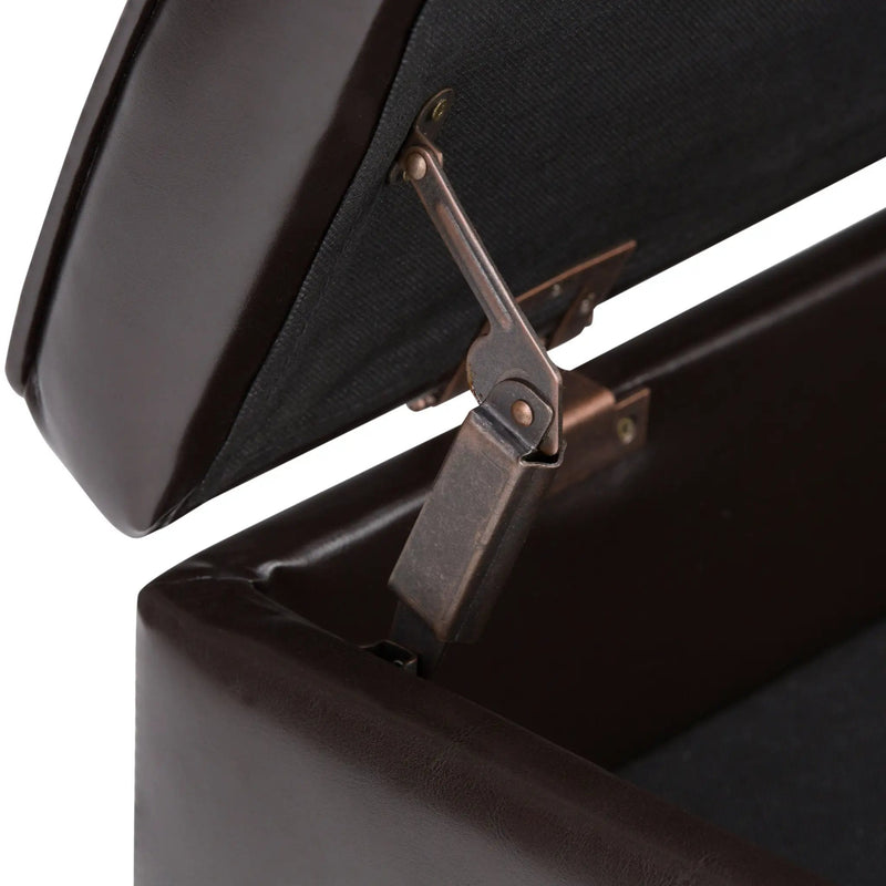 Cosmopolitan - Storage Ottoman Bench With Open Bottom - Tanners Brown by Unique Piece Furniture