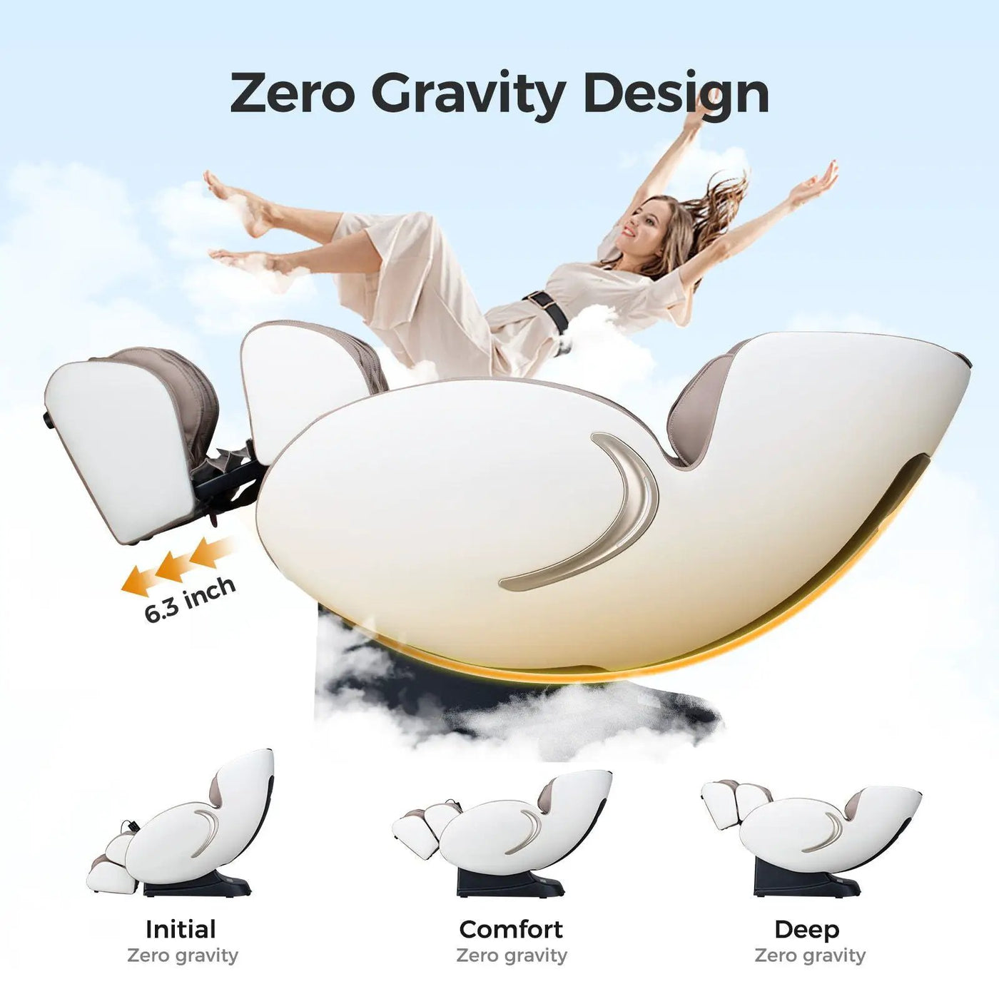 Bosscare - 3D Zero Gravity Massage Chair, Full Body Shiatsu Recliner With App by HouseOfZazla