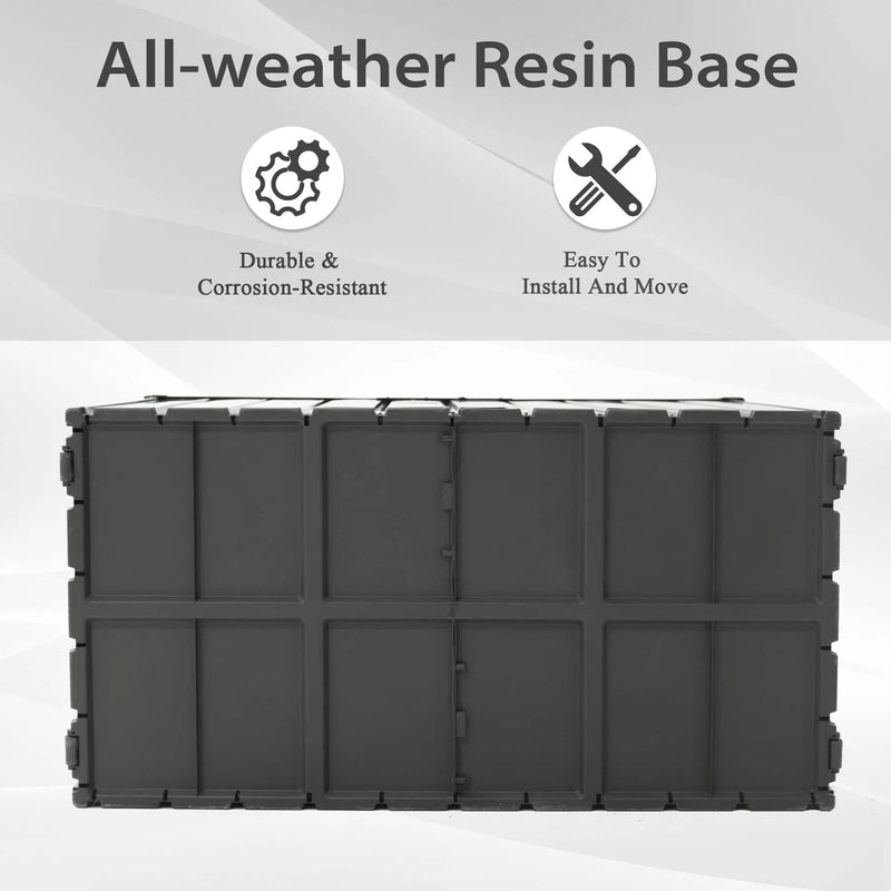 100 Gallon Outdoor Storage Deck Box Waterproof, Large Patio Storage Bin