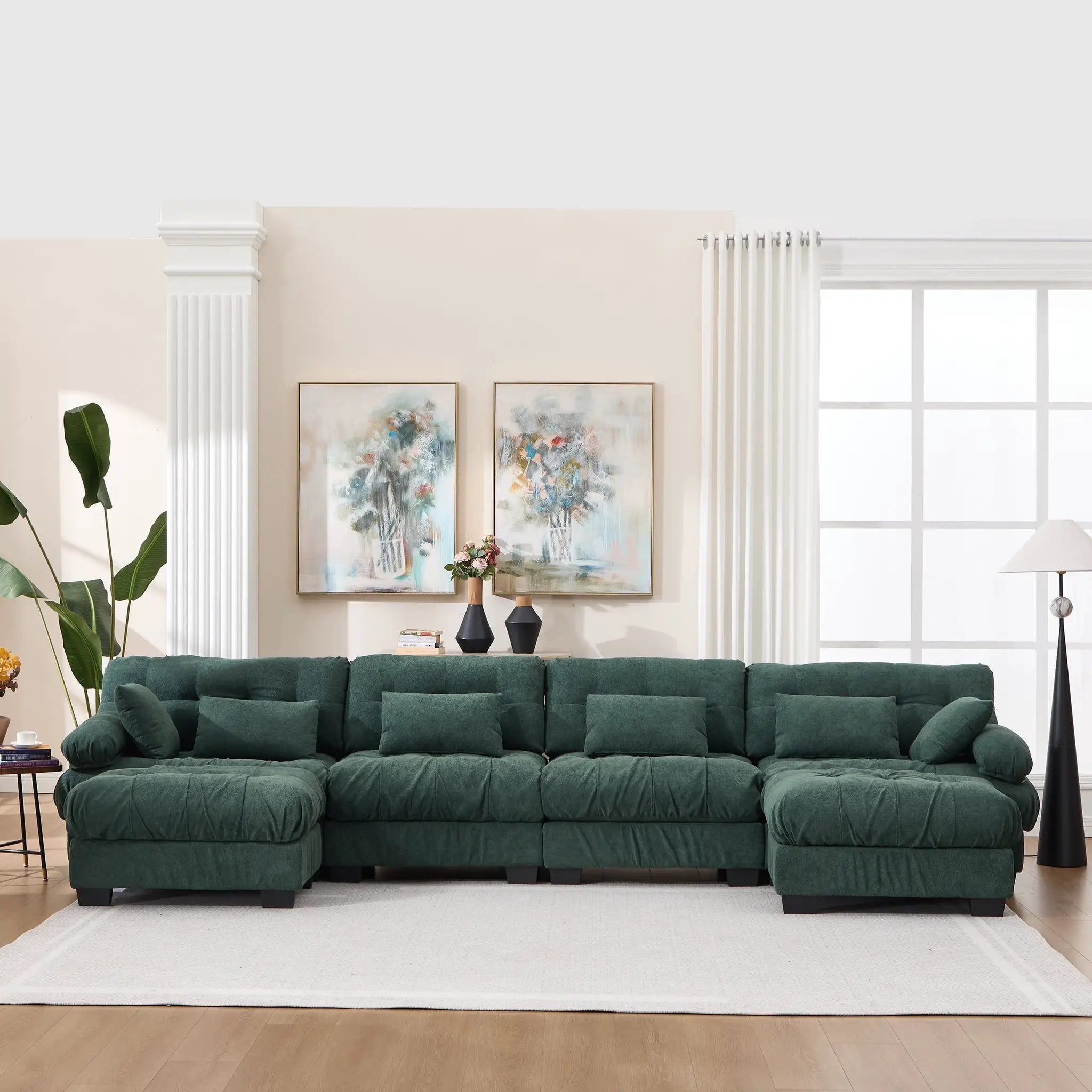 U Shaped Couch Modular Sectional Sofa by HouseOfZazla