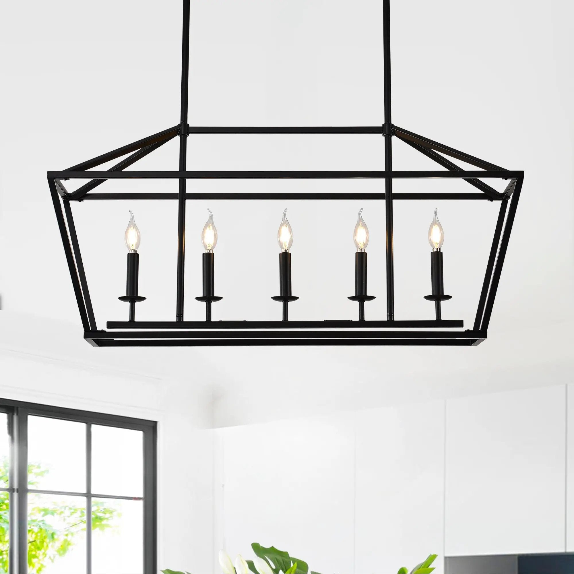 5-Light Farmhouse Kitchen Island Lighting by HouseOfZazla