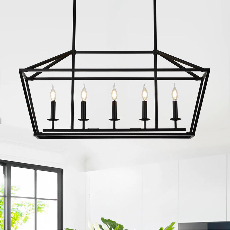 5-Light Farmhouse Kitchen Island Lighting by HouseOfZazla
