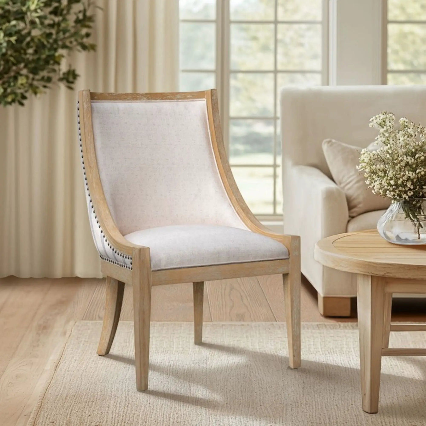 Upholstered Dining Chair With Nailhead Trim by Unique Piece Furniture