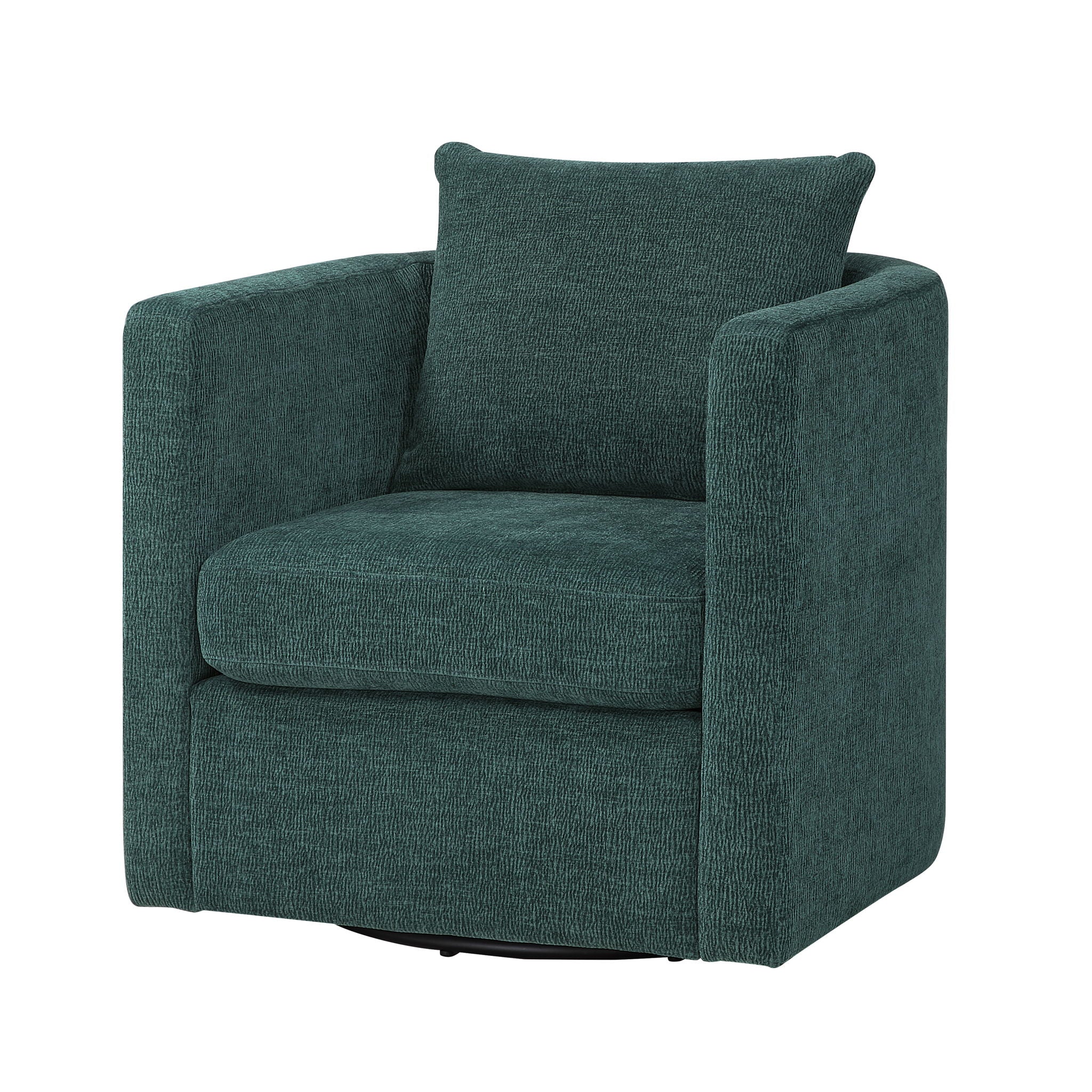 Sutton - Swivel Barrel Chair - Peacock by HouseOfZazla