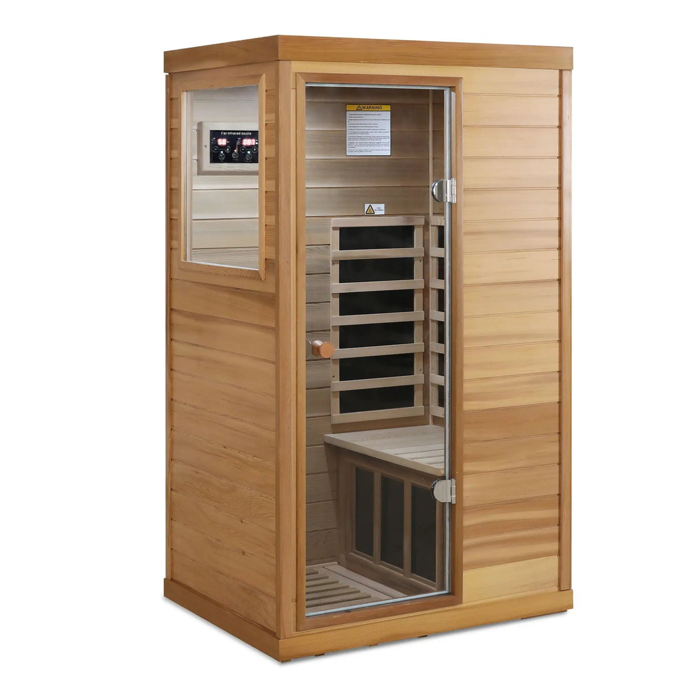 Hemlock Mini 1 Person Far Infrared Door Indoor Sauna Room by HouseOfZazla