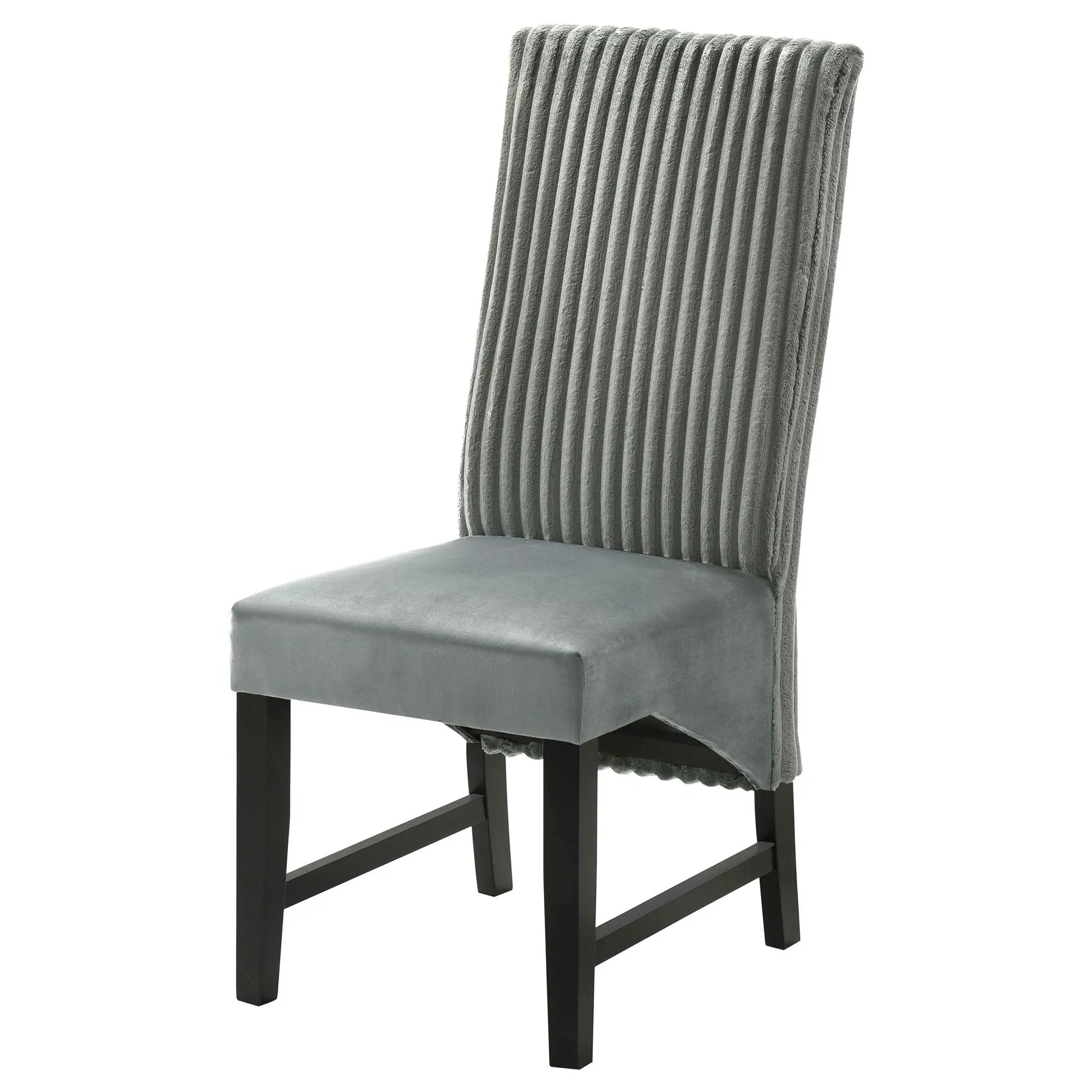 Barrand Upholstered Dining Side Chair Grey (Set of 2) by Unique Piece Furniture