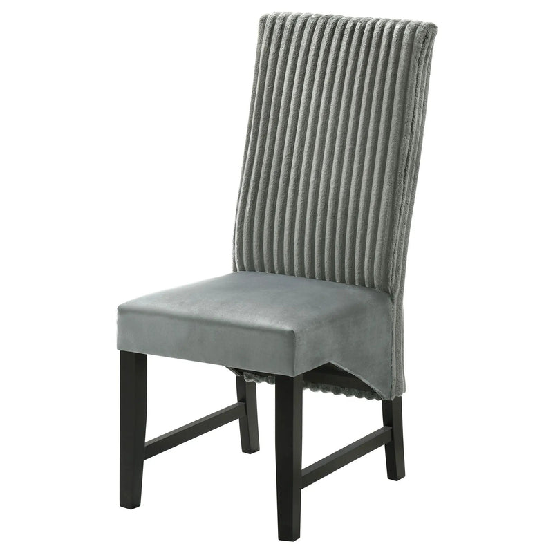 Barrand Upholstered Dining Side Chair Grey (Set of 2) by Unique Piece Furniture