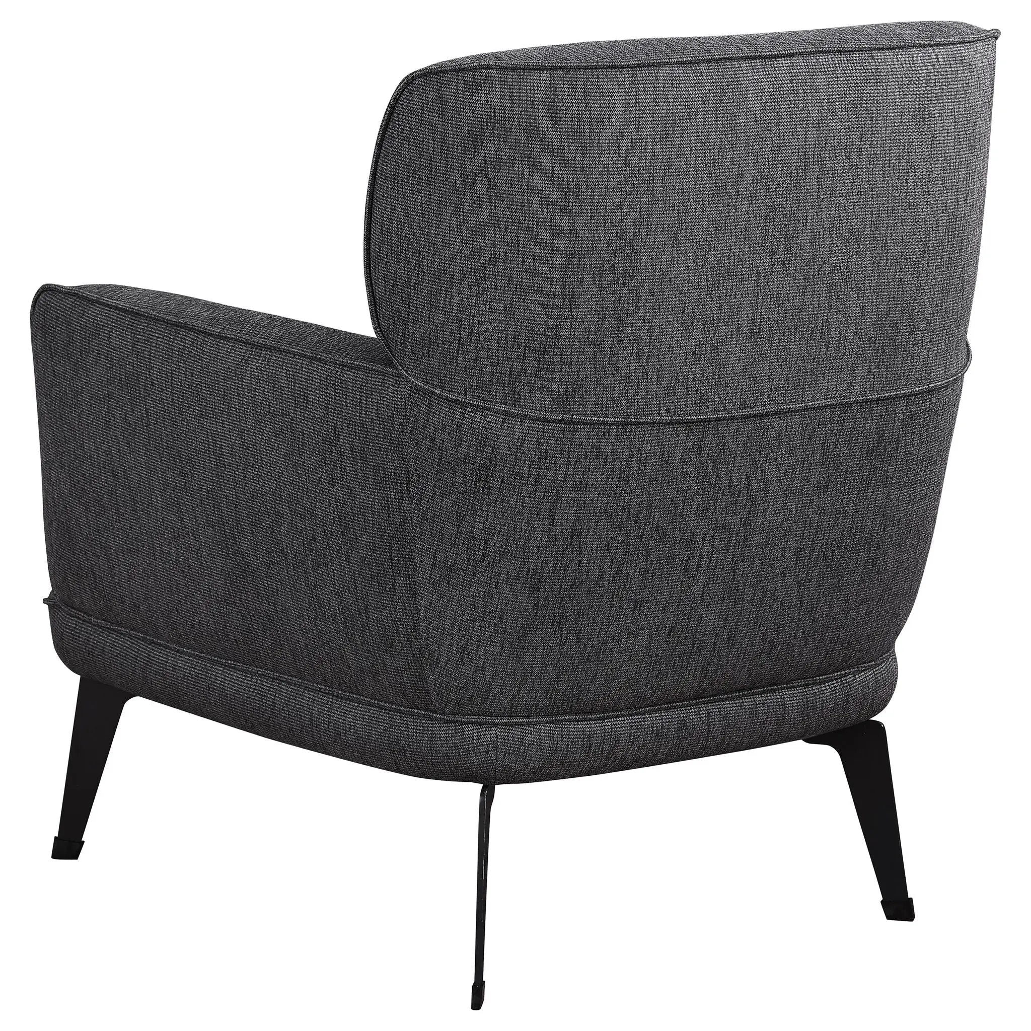 Andrea Upholstered Crescent Arm Accent Chair Grey by Unique Piece Furniture