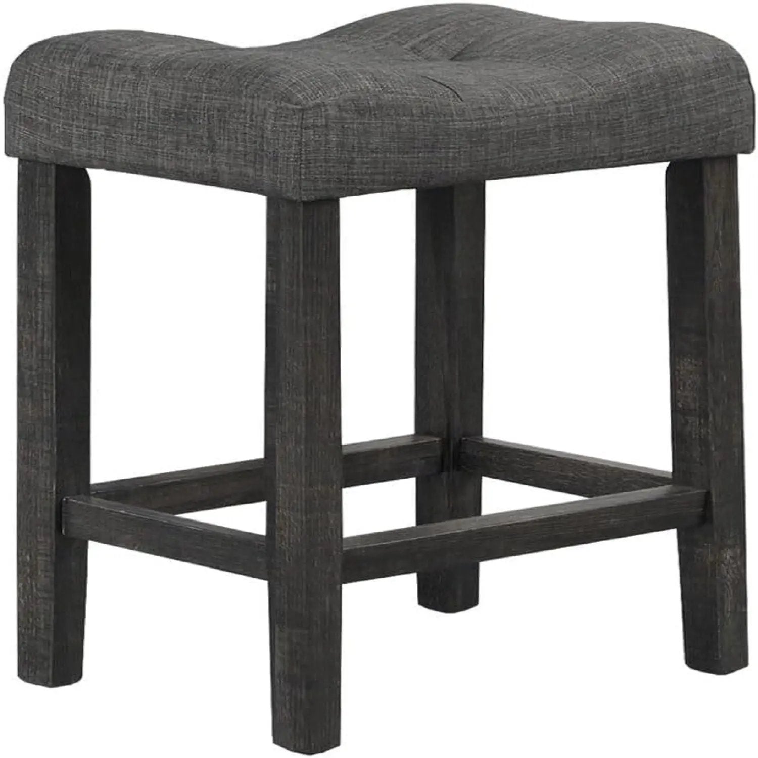 Transitional Style Counter Height Dining Stool With Footrest (Set of 2) by HouseOfZazla