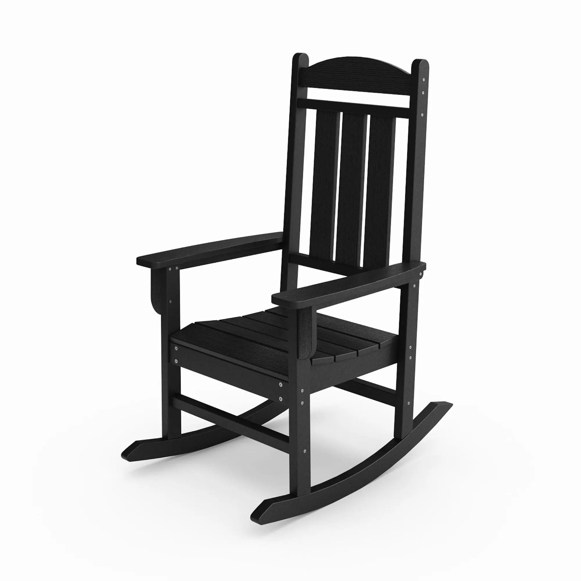 Traditional Porch Rocker Classic HDPE Poly Lumber For Porch, Patio, And Garden Comfort by Unique Piece Furniture