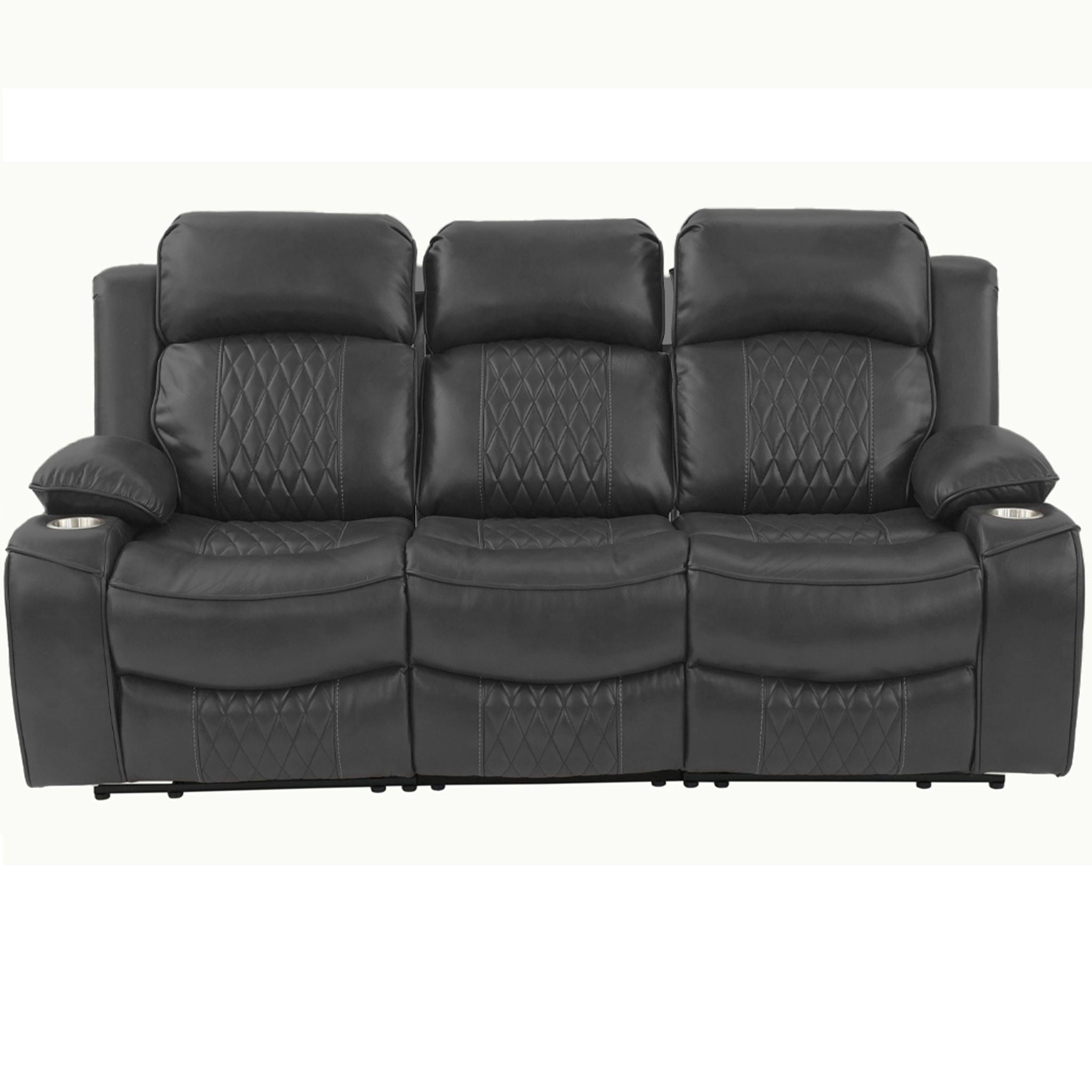 Power Motion Living Room Set With USB Port, Adjustable Headrest, Cup Holder by HouseOfZazla