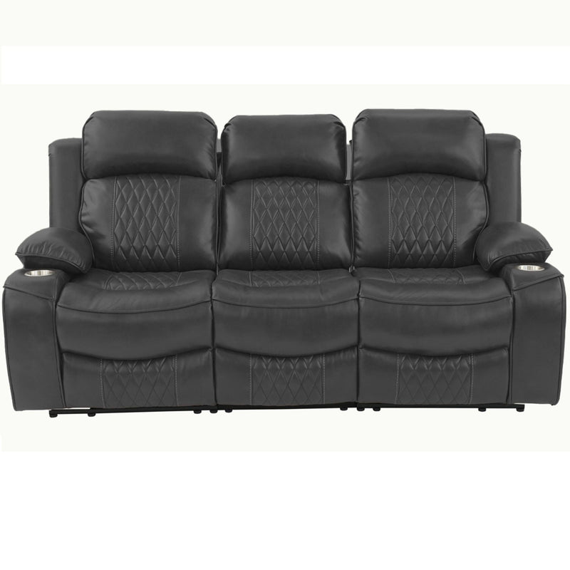Power Motion Living Room Set With USB Port, Adjustable Headrest, Cup Holder by HouseOfZazla