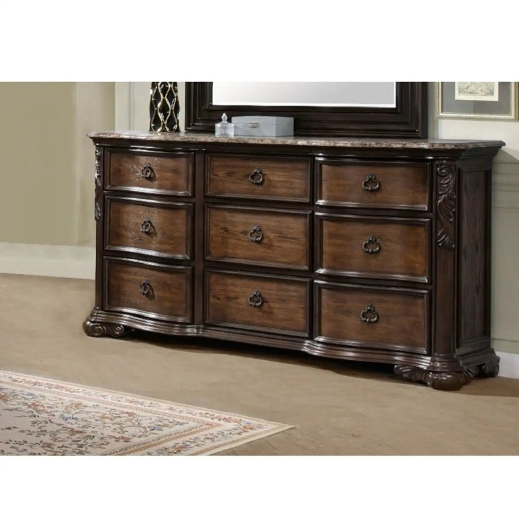 9 Drawers Dresser - Brown / Coffee by HouseOfZazla