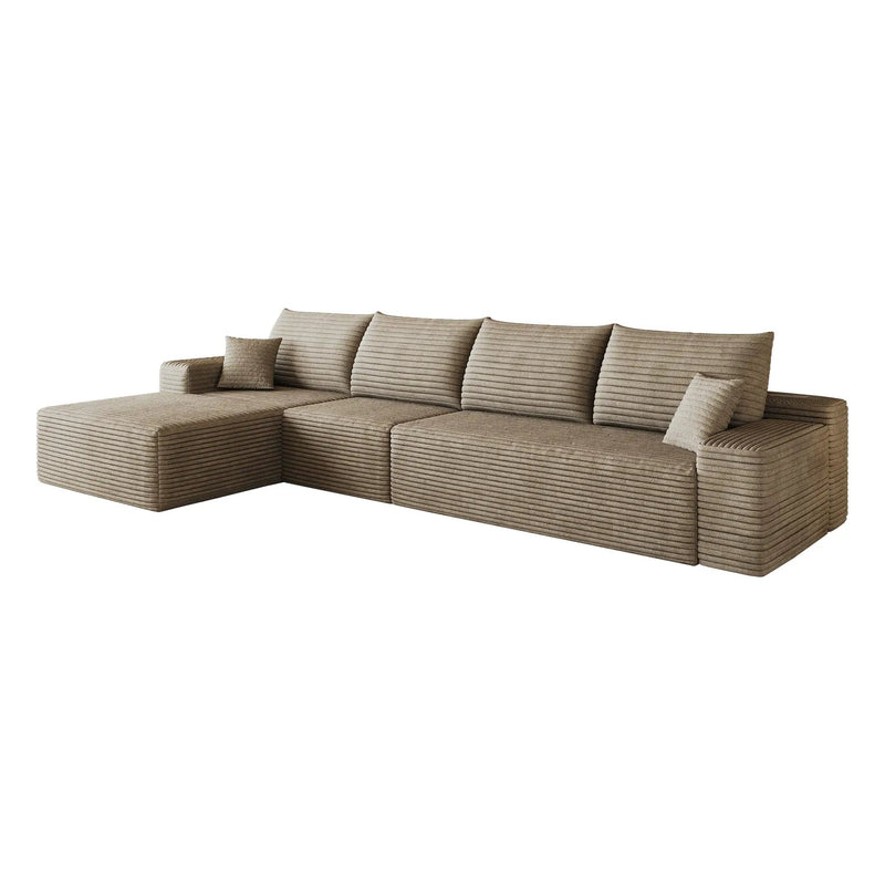 135" Cloud Sectional Couch with L-Shape Chaise by HouseOfZazla