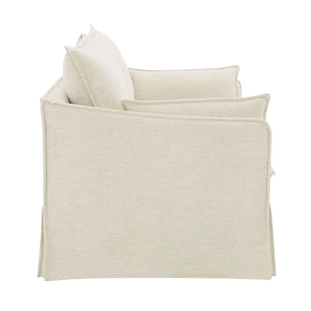 Shane - Loveseat With 2 Pillows - Beige Linen by Unique Piece Furniture