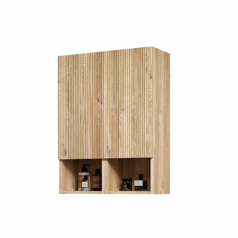 Abay Home Chic Striped Texture Bathroom Storage Cabinet by HouseOfZazla