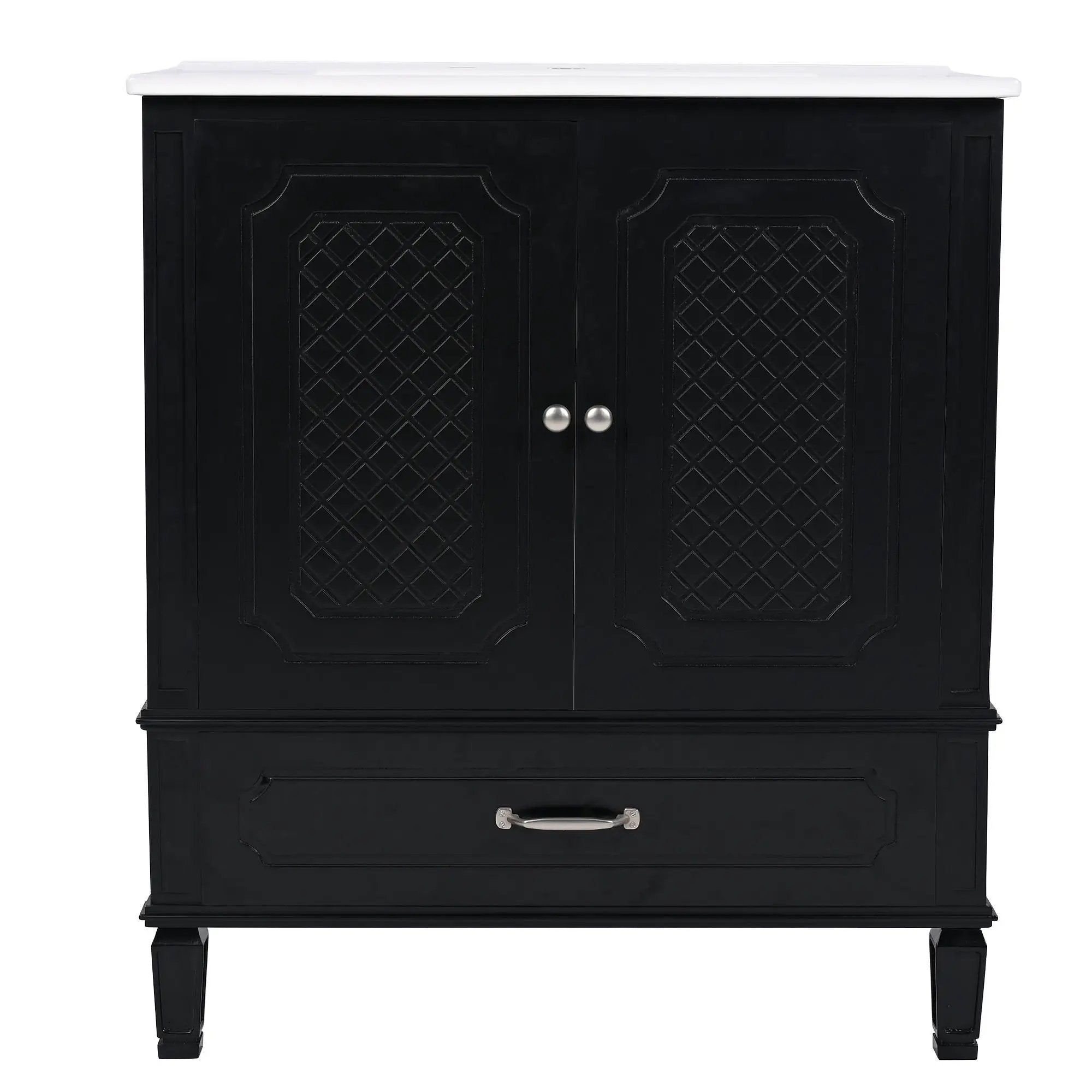 Bathroom Vanity With Sink, Soft Closing Door, Multi Functional Storage by HouseOfZazla
