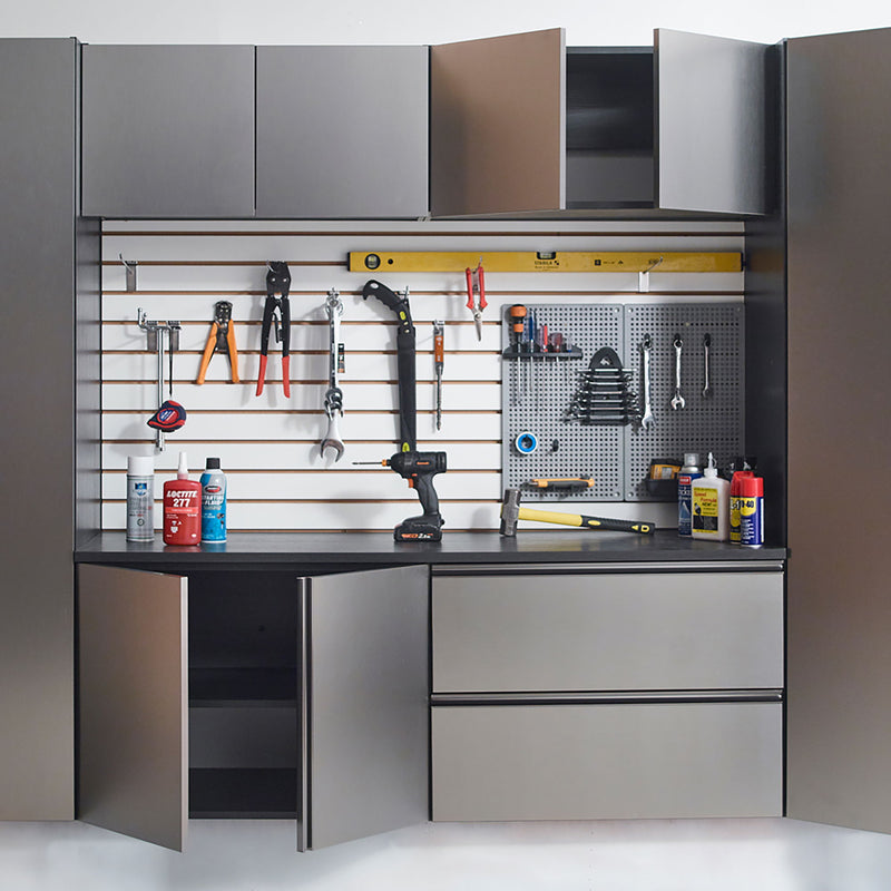 Nova Series - Door Wall Mounted Garage Cabinet, Soft Closing - Dark Gray by HouseOfZazla