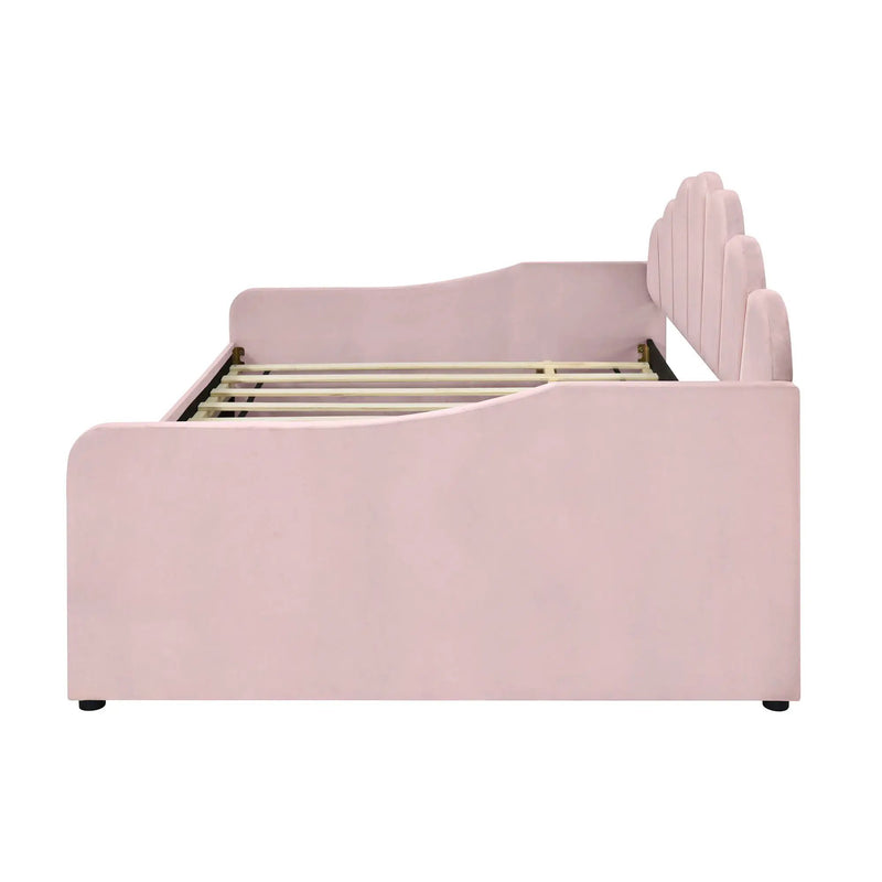 Upholstery Daybed Frame With Shell Shaped Backrest by HouseOfZazla