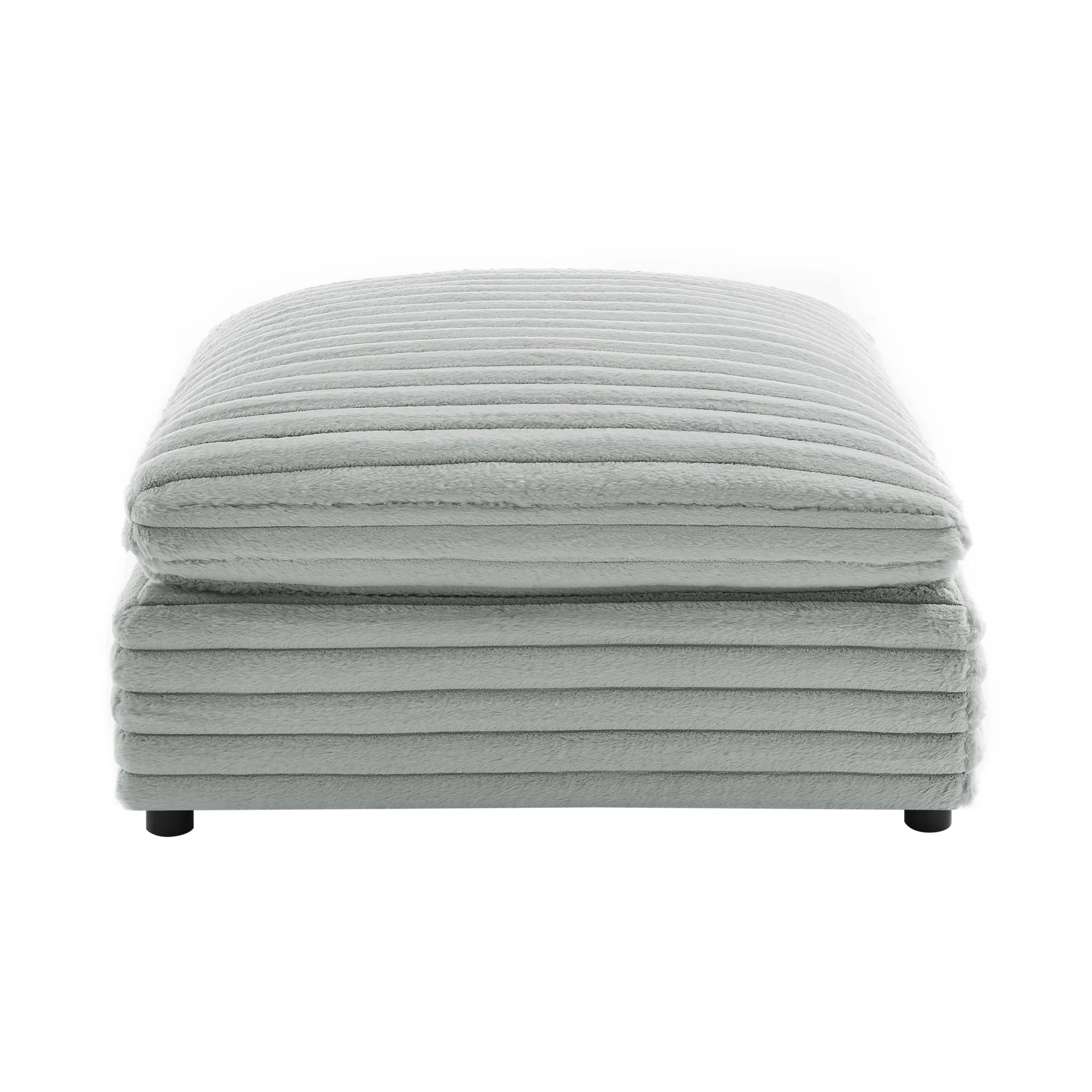 Jenny - Square Ottoman - Gray by HouseOfZazla