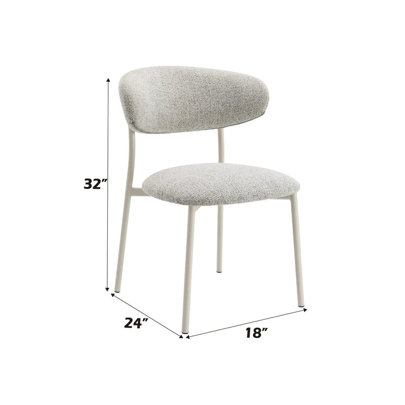 Kalam - Fabric Side Chair (Set of 2) - Light Gray by HouseOfZazla