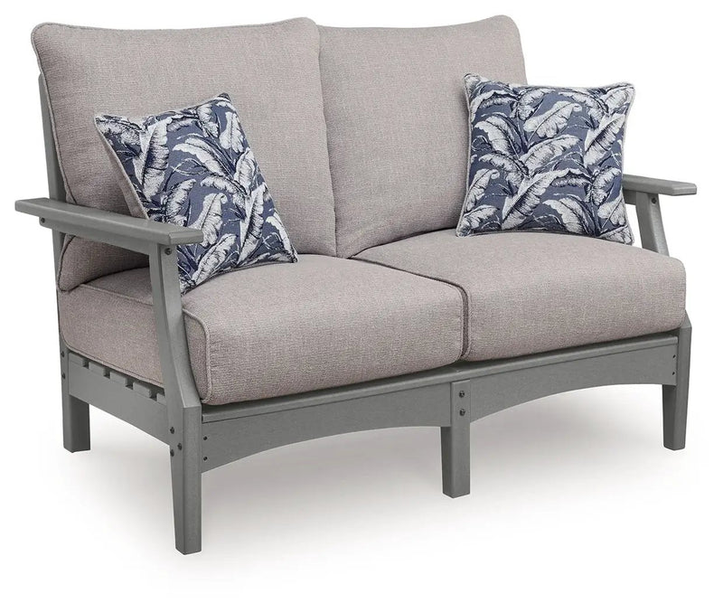 Cove Beach - Loveseat With Cushion - Gray by Unique Piece Furniture
