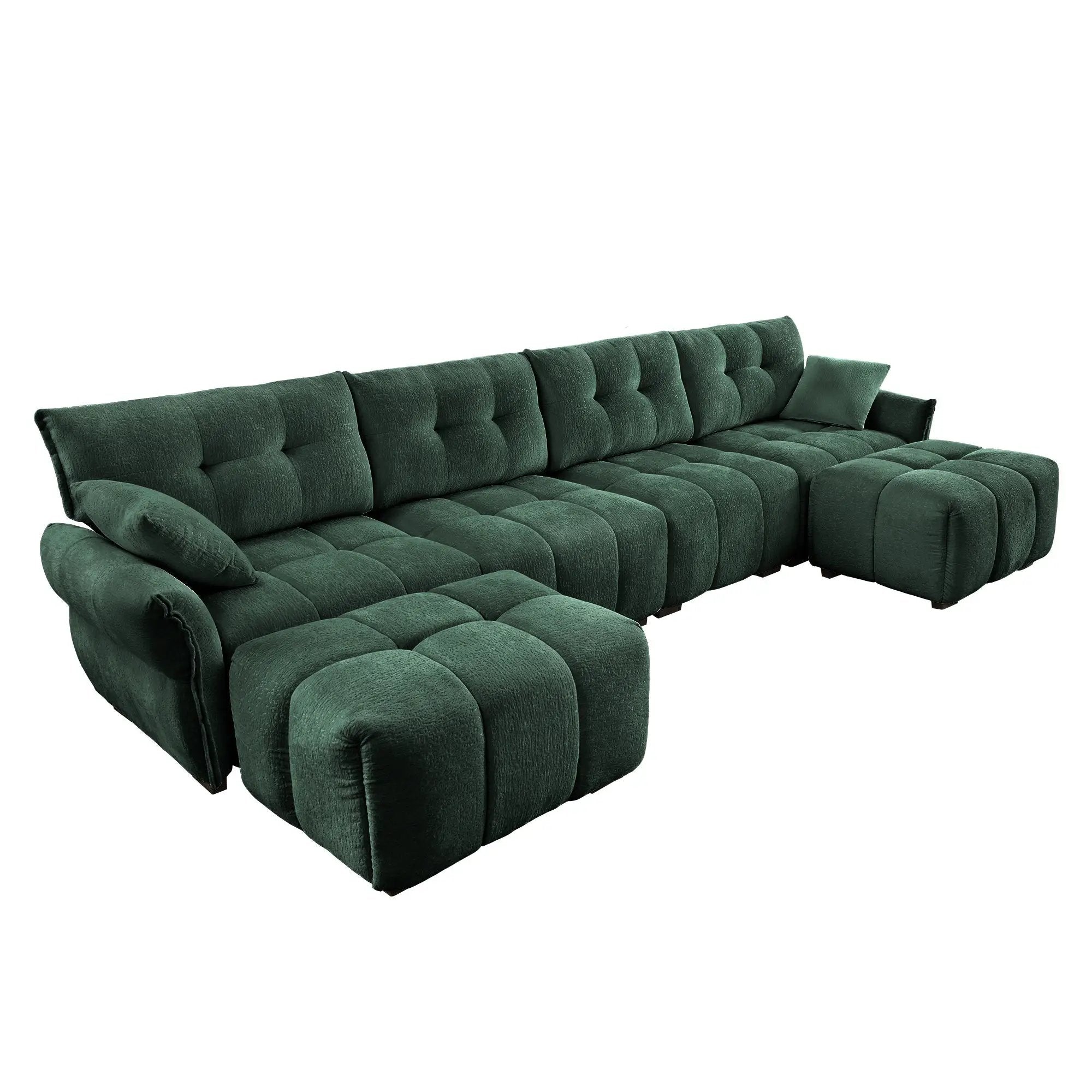 4-Seater Sofa Set with 2 Ottomans by HouseOfZazla