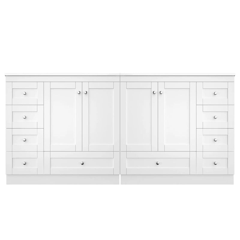 Shaker Free Standing Bathroom Vanity Cabinet & Sink, Soft Close Drawers, Soft Close Doors