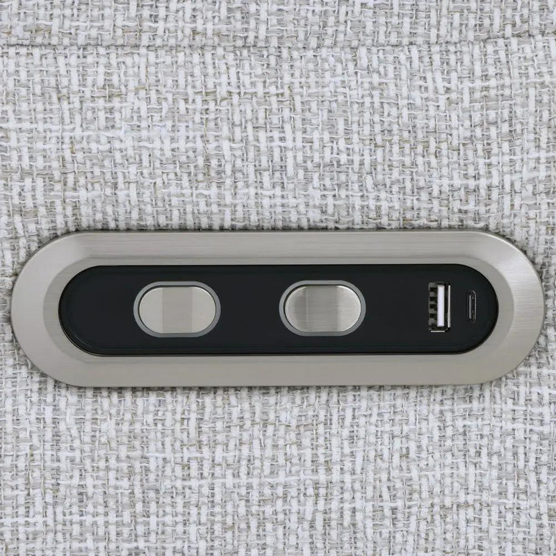Eastre - Power Motion Sofa With USB Port - Beige Chenille by Unique Piece Furniture