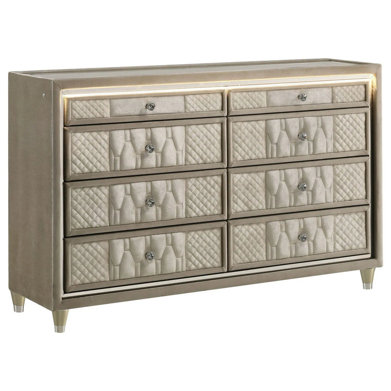 Lorient 5-piece Eastern King Bedroom Set Ivory and Camel by Unique Piece Furniture