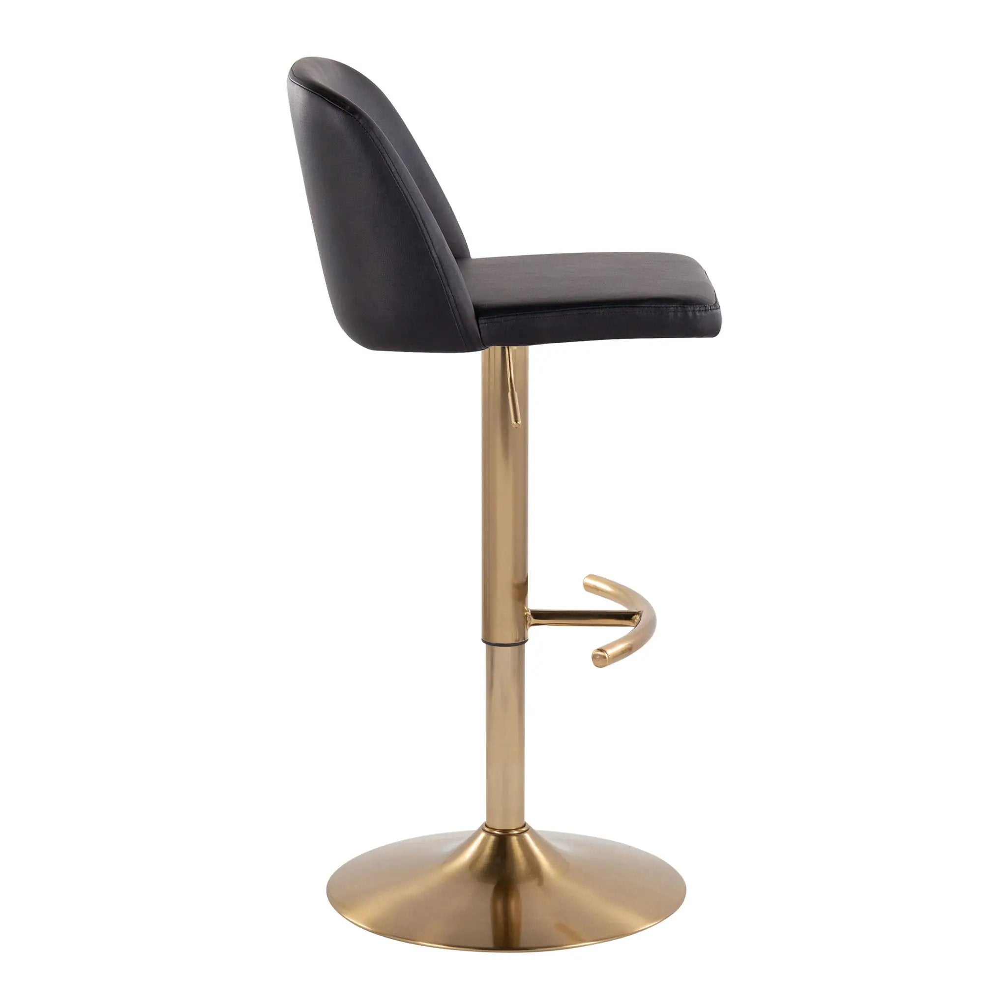 Toriano - Contemporary Adjustable Barstool With Swivel With Rounded T Footrest (Set of 2) by Unique Piece Furniture