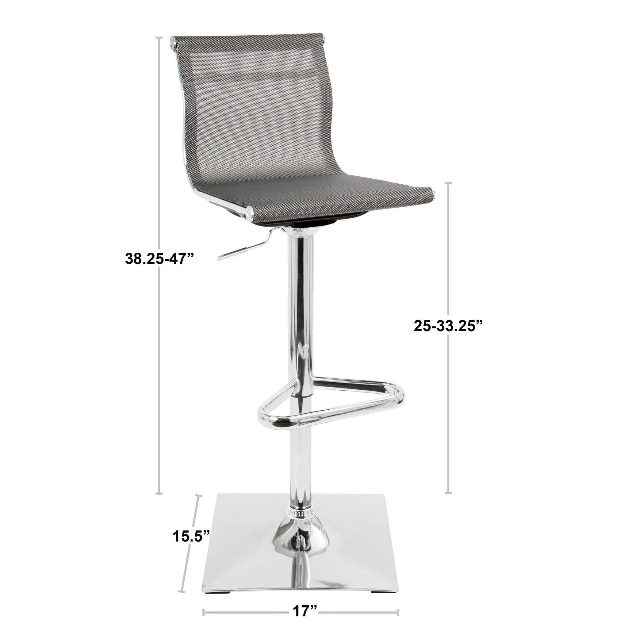 Mirage - Contemporary Adjustable Barstool With Swivel by Unique Piece Furniture