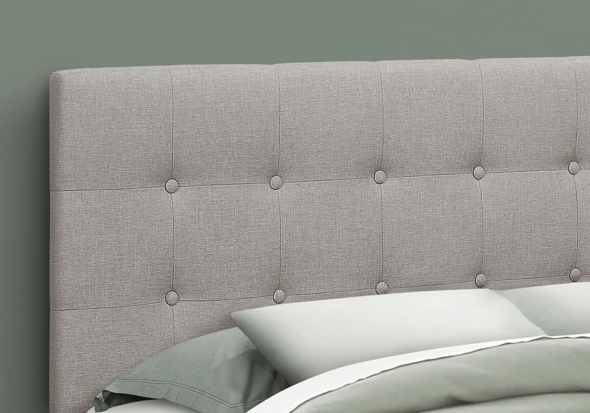 Queen Size Upholstered Gray Headboard by HouseOfZazla