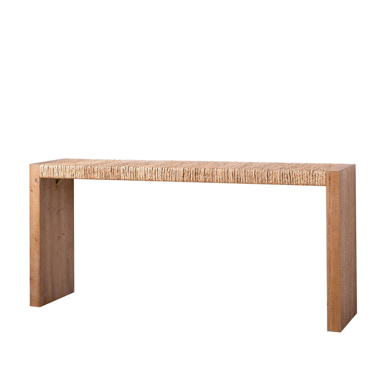 Console Table, Handwoven Top - Antique Natural / Natural by HouseOfZazla