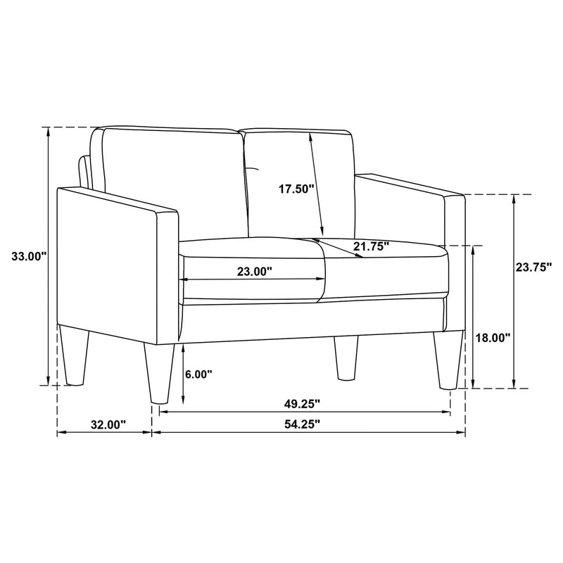 Farallone - Track Arm Loveseat by HouseOfZazla