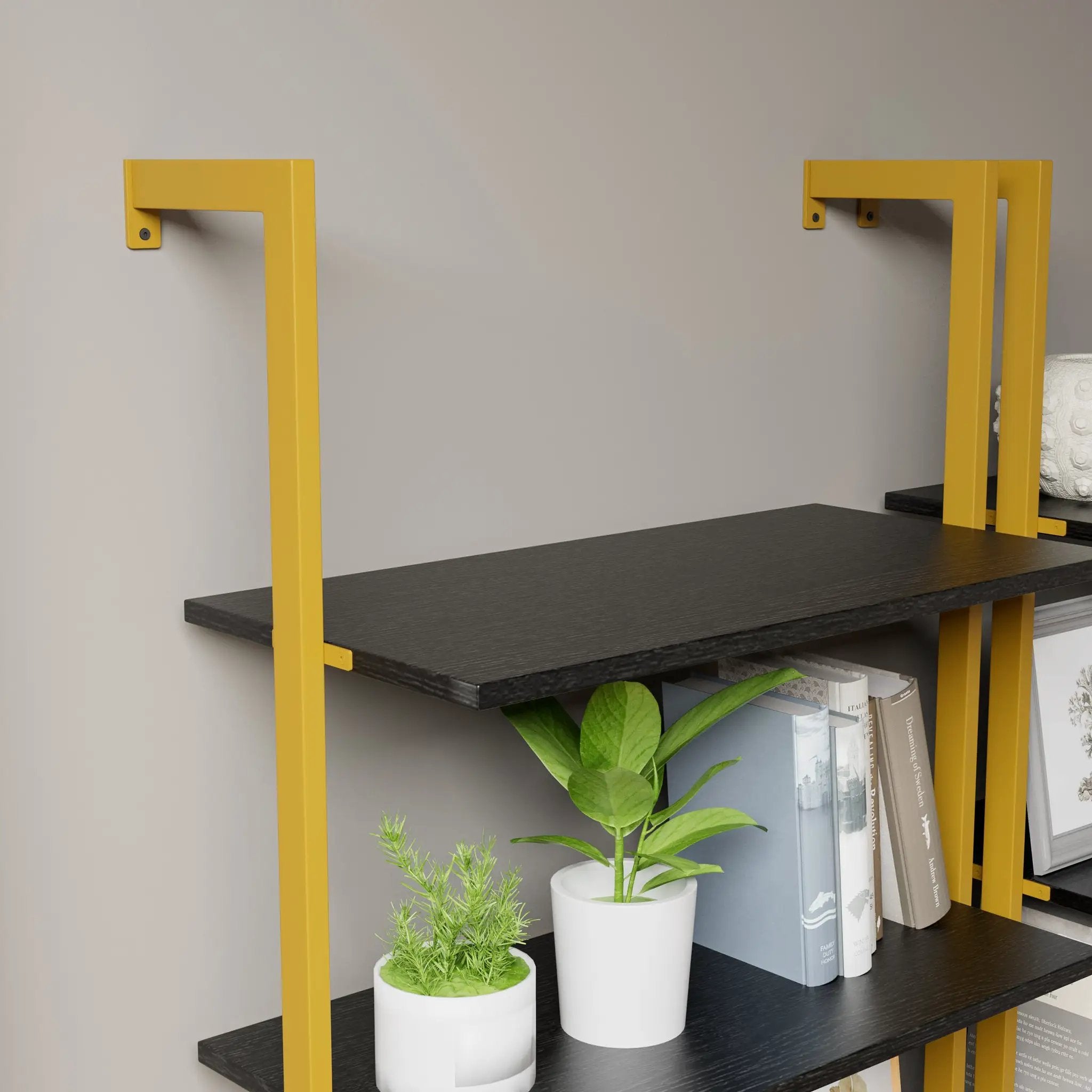 5-Tier Bookshelf Solid Wood Ladder Shelf by HouseOfZazla