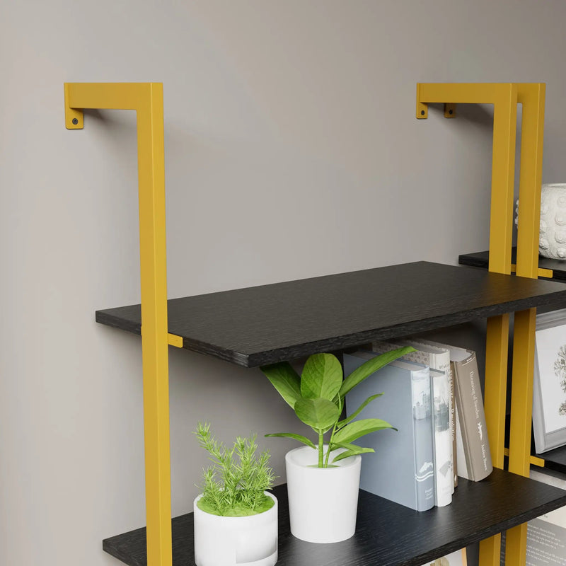5-Tier Bookshelf Solid Wood Ladder Shelf by HouseOfZazla